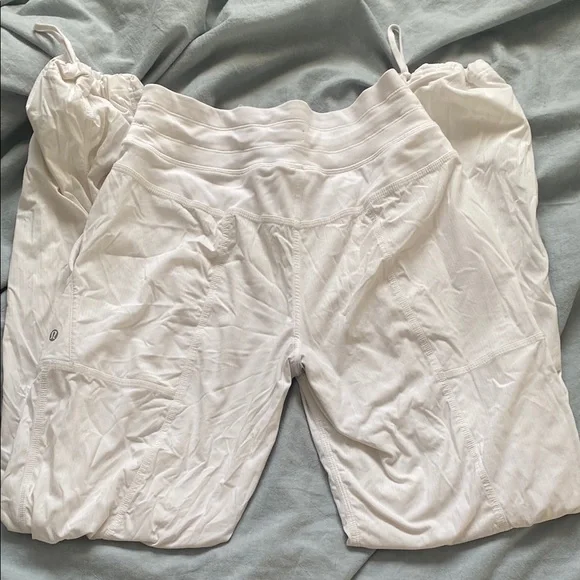 Lululemon White Athletic Joggers - Picture 2 of 4